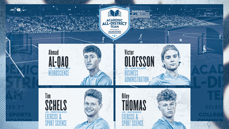 Four Men’s Soccer Players Earn Academic All-District Honors
