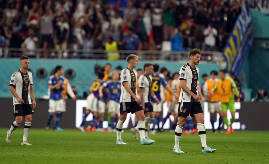Germany players look dejected