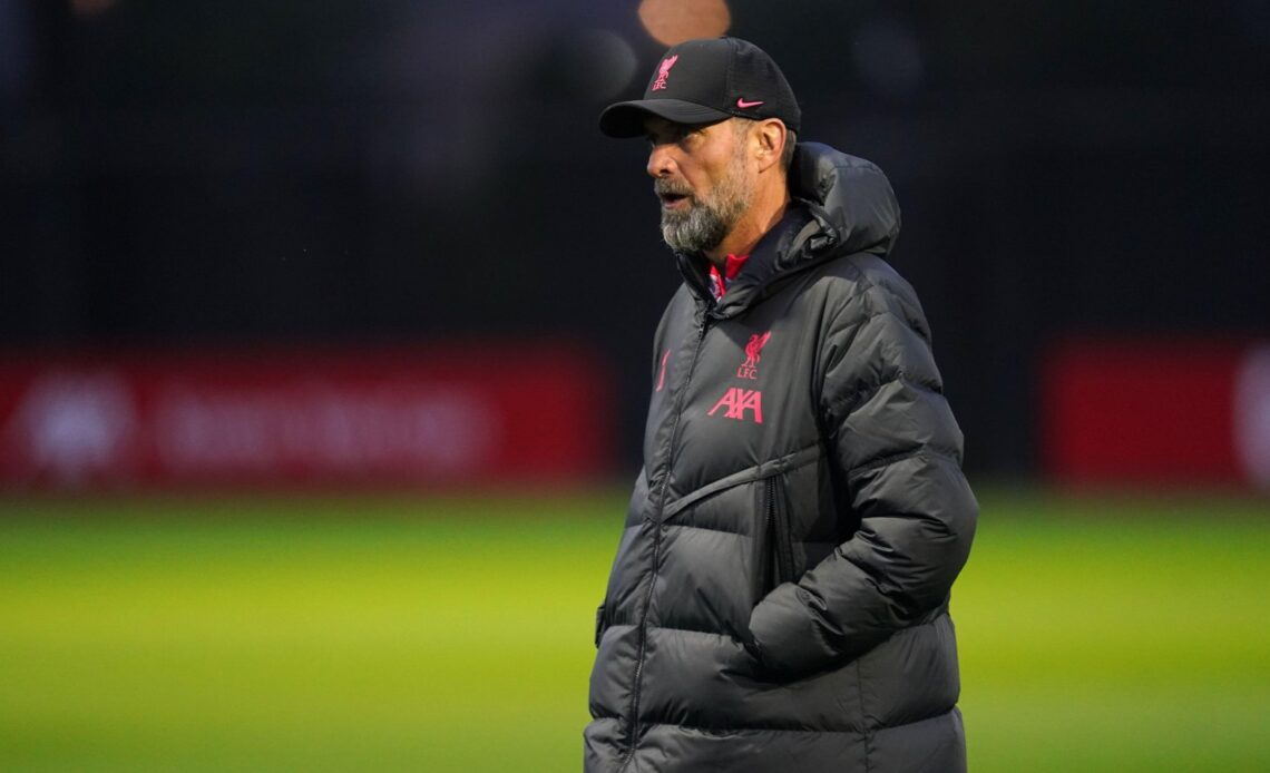 Liverpool boss Jurgen Klopp looks unhappy