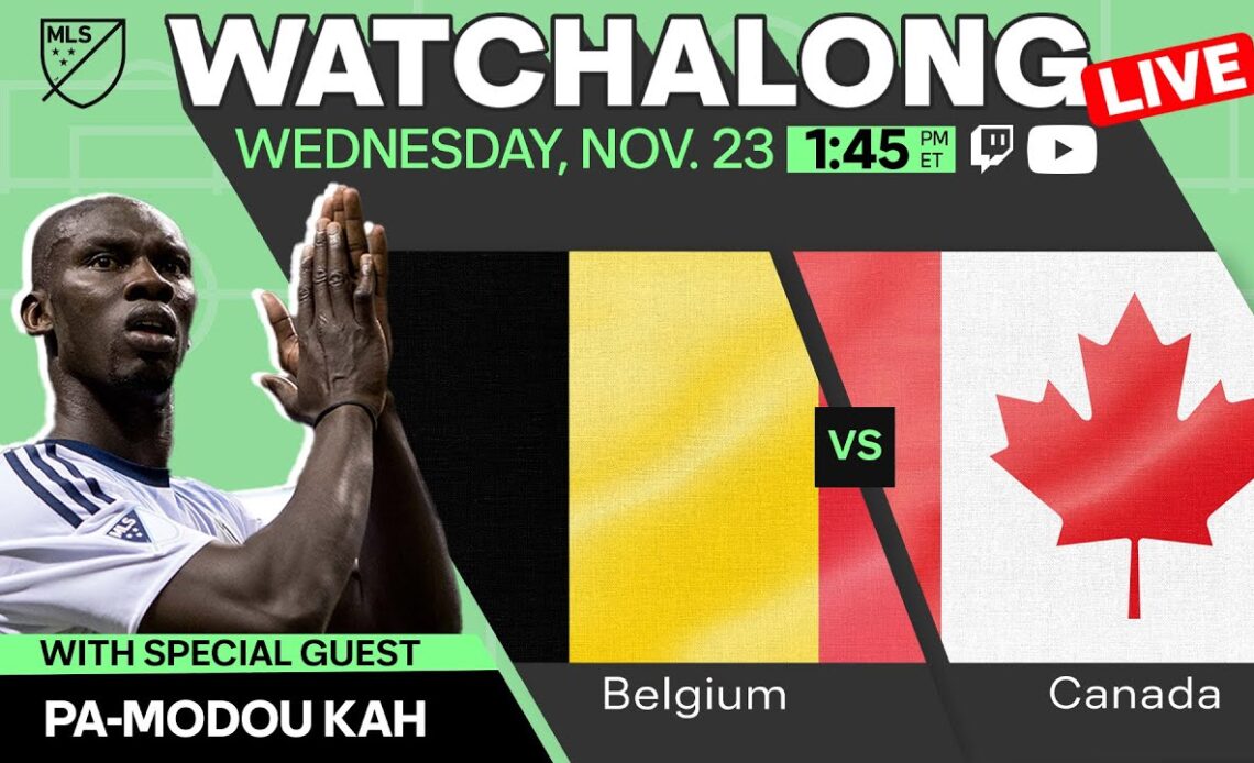 LIVE: Belgium vs Canada World Cup Watchalong Show with Pa-Modou Kah