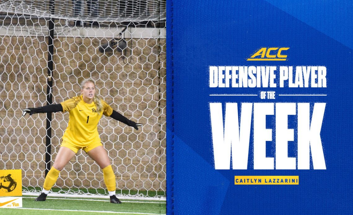 No. 19 Women's Soccer's Lazzarini Named ACC Defensive Player of the Week