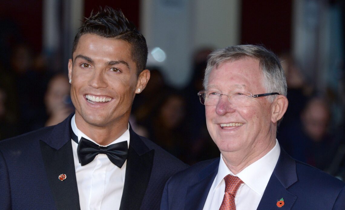 Cristiano Ronaldo and Sir Alex Ferguson attending the world premiere of Ronaldo