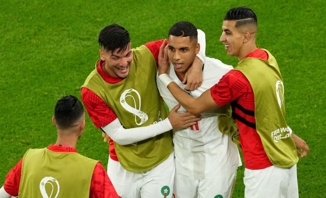Belgium vs Morocco - Abdelhamid Sabiri celebrates his goal