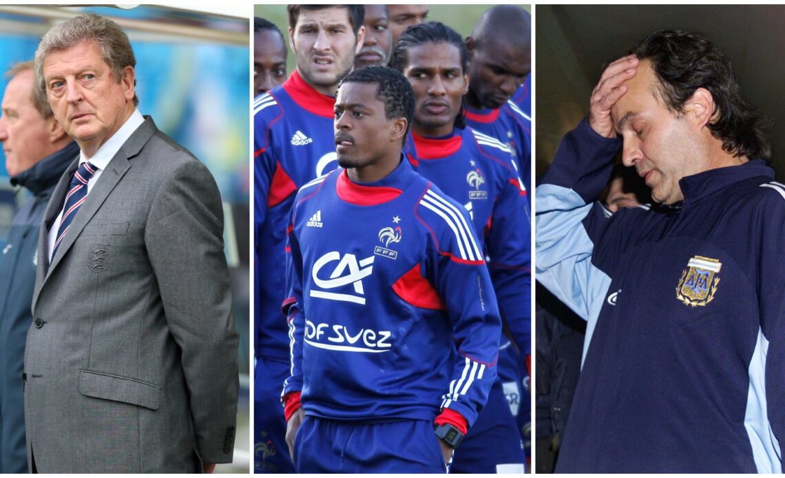 England manager Roy Hodgson, France captain Patrice Evra, Argentina coach Marcelo Bielsa.