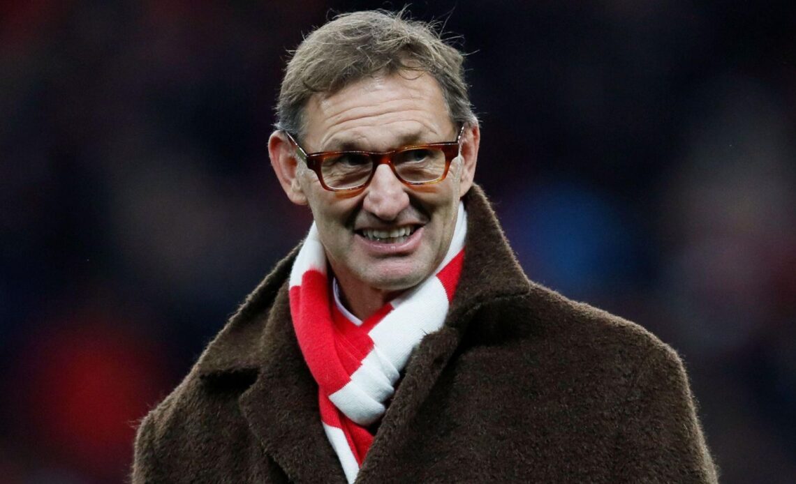 Arsenal legend Tony Adams smiles on the pitch