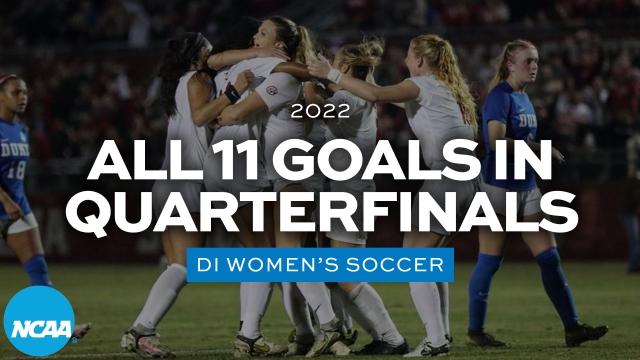 Watch all 11 goals from the quarterfinals of the 2022 women's soccer tournament