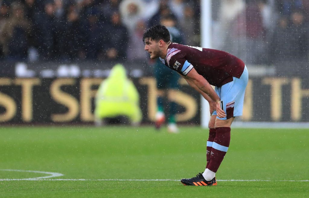 West Ham captain Declan Rice