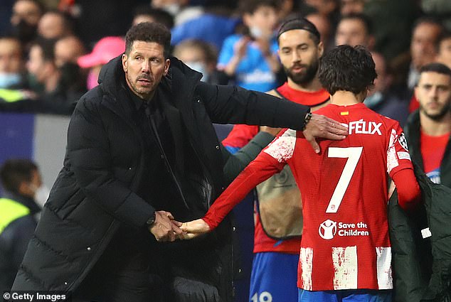 Diego Simeone (left) and Felix (right) have not always seen eye to eye amid growing tensions