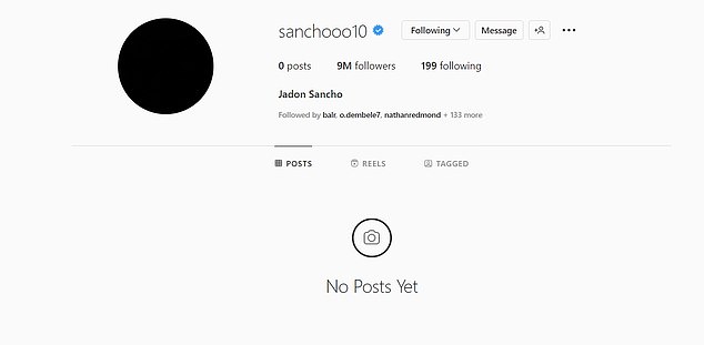 Sancho has not played since October 22 due to illness and it has raised concerns over the gifted Londoner, even more so after he shut down his social media accounts last month