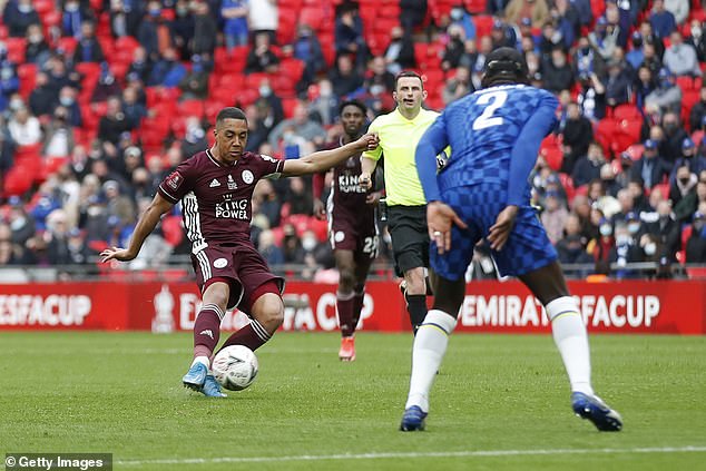 Tielemans (left) scored the winning goal for Leicester in the 2021 FA Cup final vs Chelsea