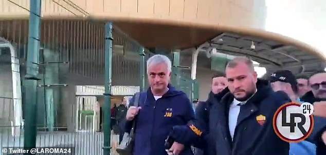 And video footage released on social media showed Mourinho ignoring questions on his future