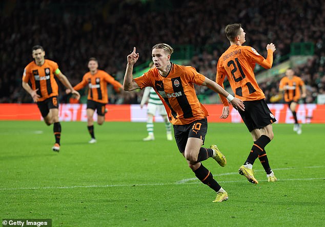 Arsenal have been linked with signing highly rated Shakhtar Donetsk winger Mykhaylo Mudryk