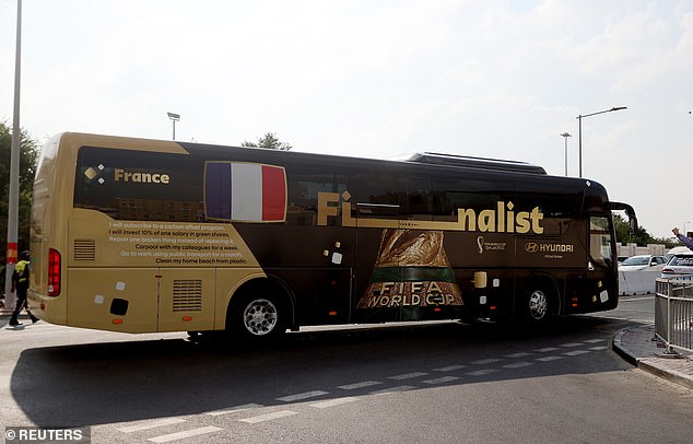 And the French made their exit from their hotel early on Monday, due to land at 6pm local time