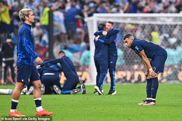 Les Bleus were beaten 4-2 on penalties by Argentina at the Lusail Stadium on Sunday evening