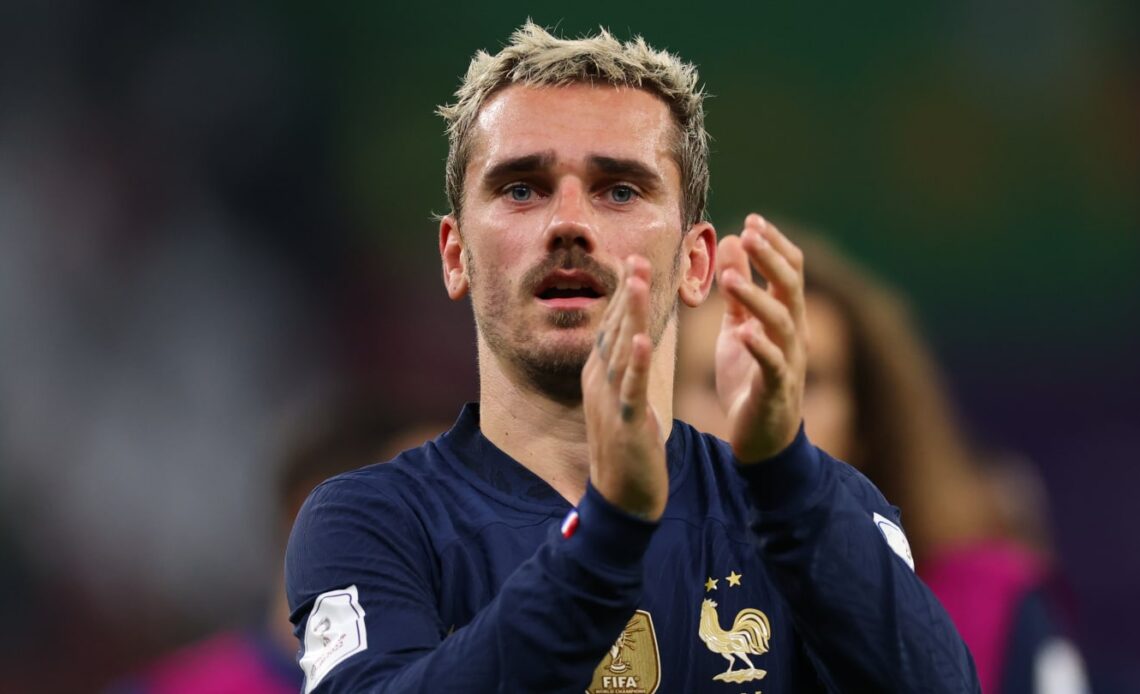 Antoine Griezmann reacts to Joshua Kimmich and Germany's World Cup elimination