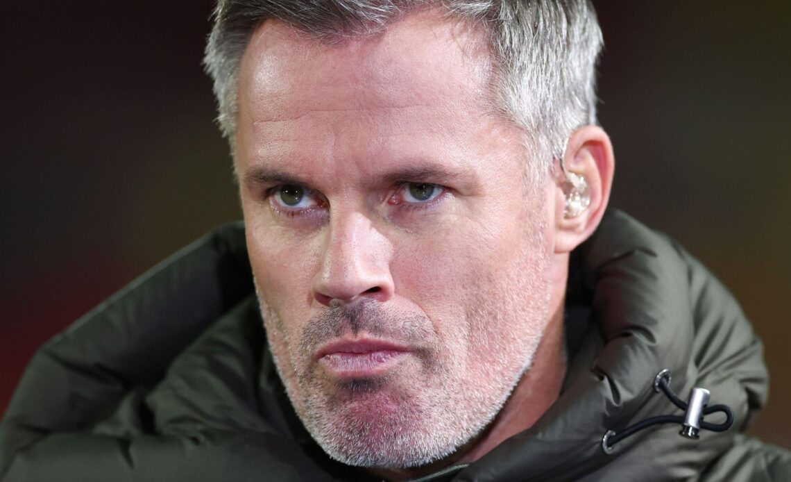 Jamie Carragher looks angry