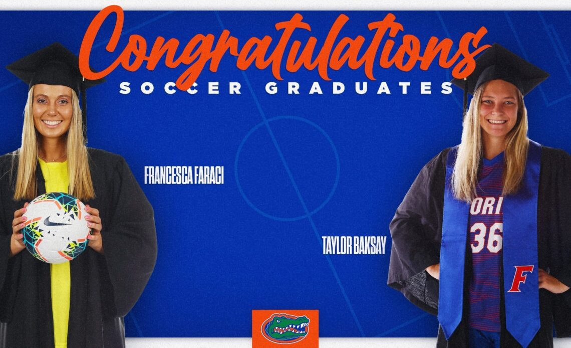 Fall 2022 Soccer graduates - Francesca Faraci and Taylor Baksay