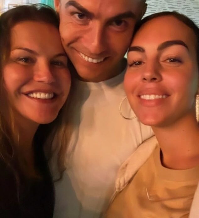 Cristiano Ronaldo was pictured in a family snap before Portugal's last-16 tie with Switzerland