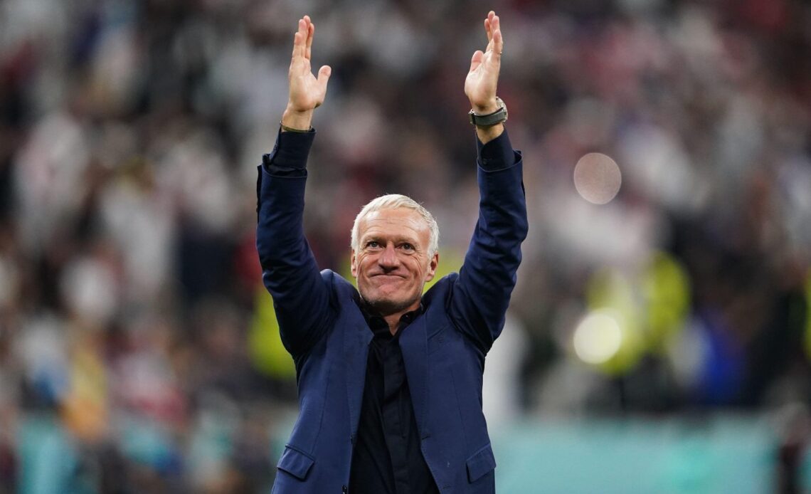 France boss Didier Deschamps salutes the supporters