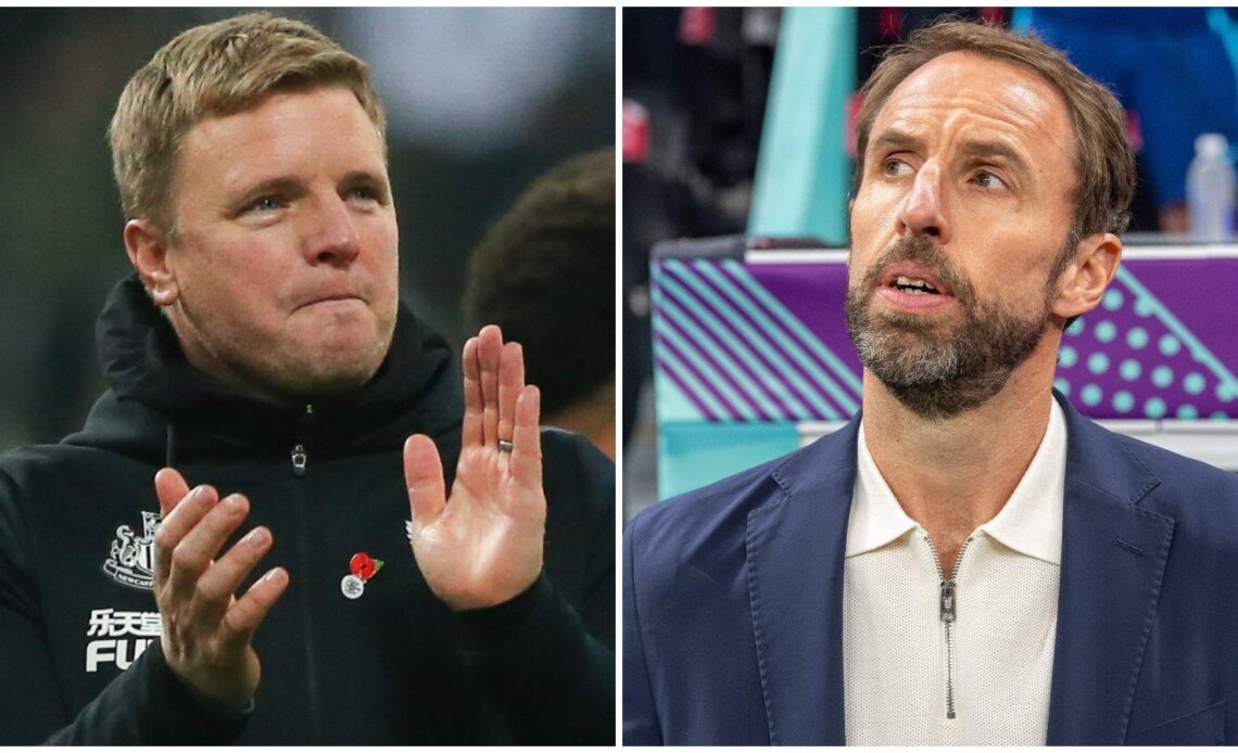 Newcastle manager Eddie Howe and England boss Gareth Southgate.