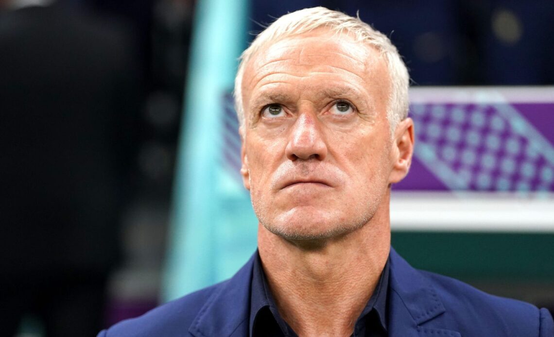 France boss Didier Deschamps looks into the sky