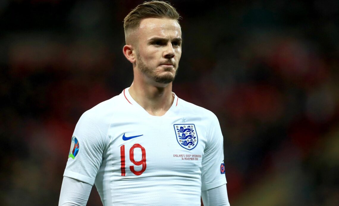 James Maddison in action for England in 2019.