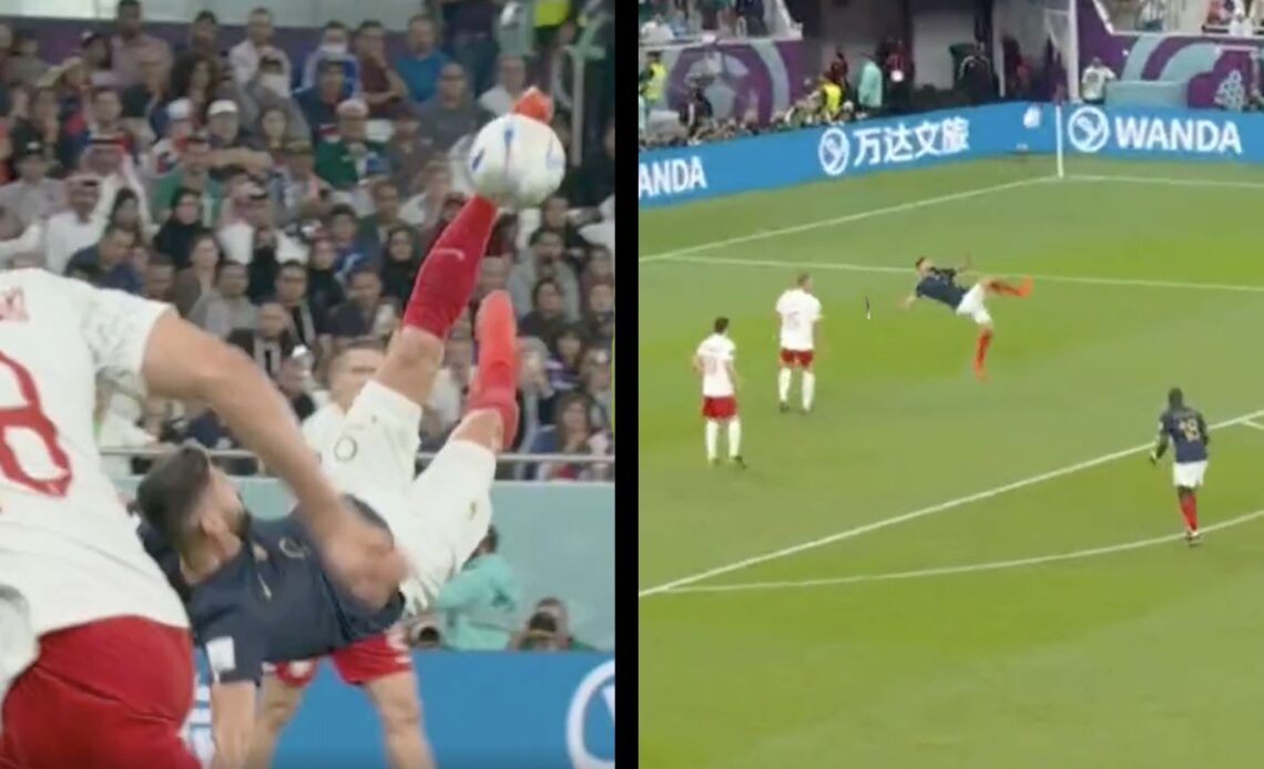 Kylian Mbappe gets his fifth goal of the World Cup with sensational top-corner finish