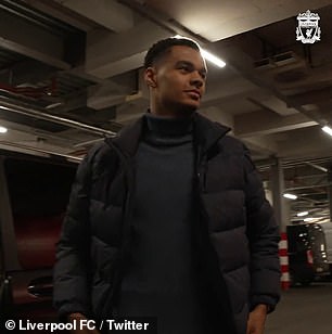 Cody Gakpo was filmed arriving at Anfield ahead of his public unveiling on Friday evening