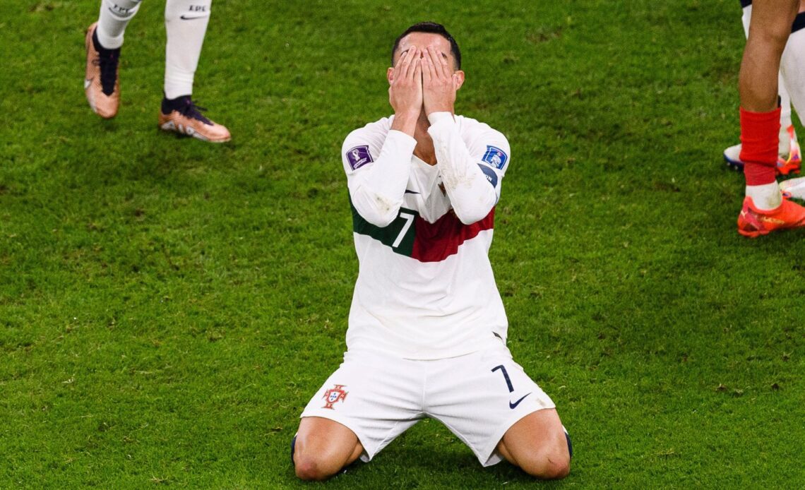Cristiano Ronaldo looks dejected