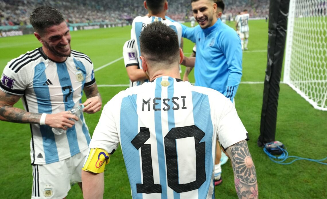 Argentina captain Lionel Messi after a goal