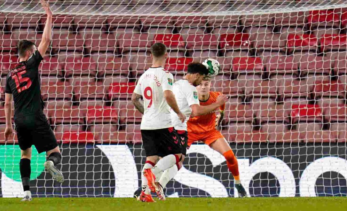 Southampton striker Che Adams scores a goal