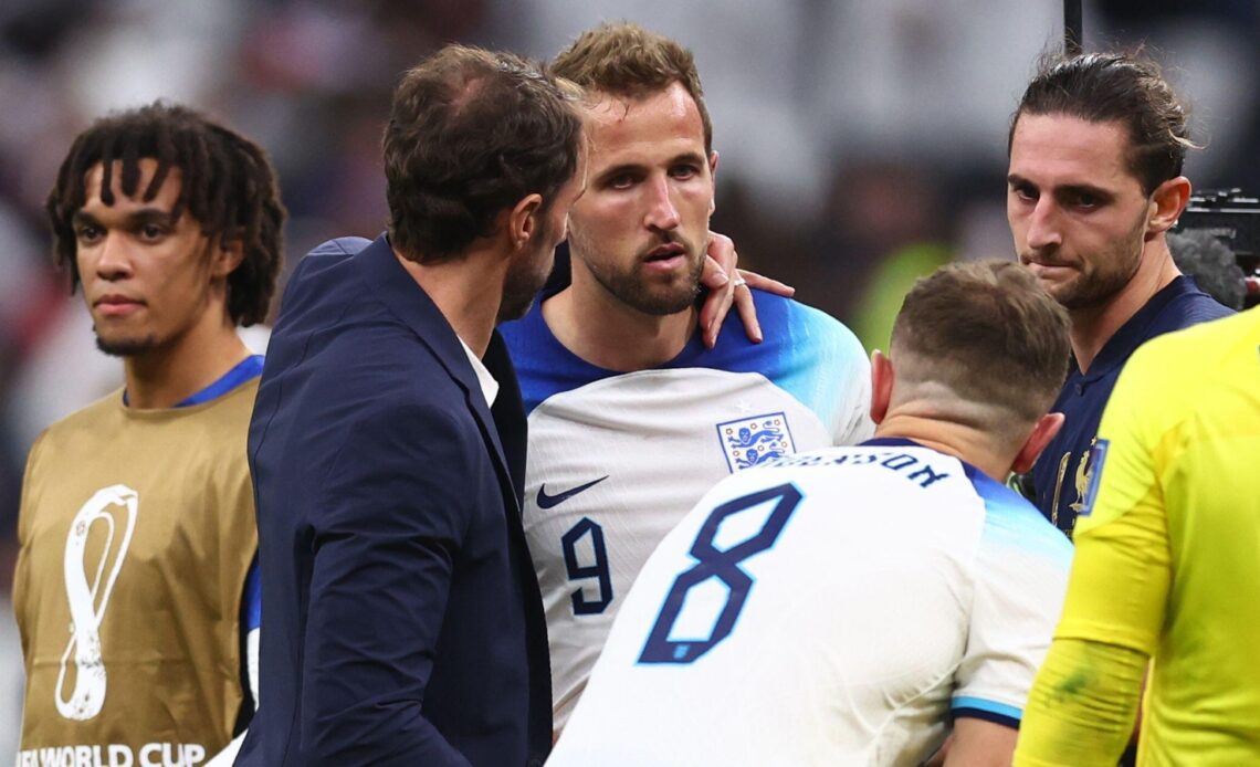 Gareth Southgate consoles Harry Kane after a defeat