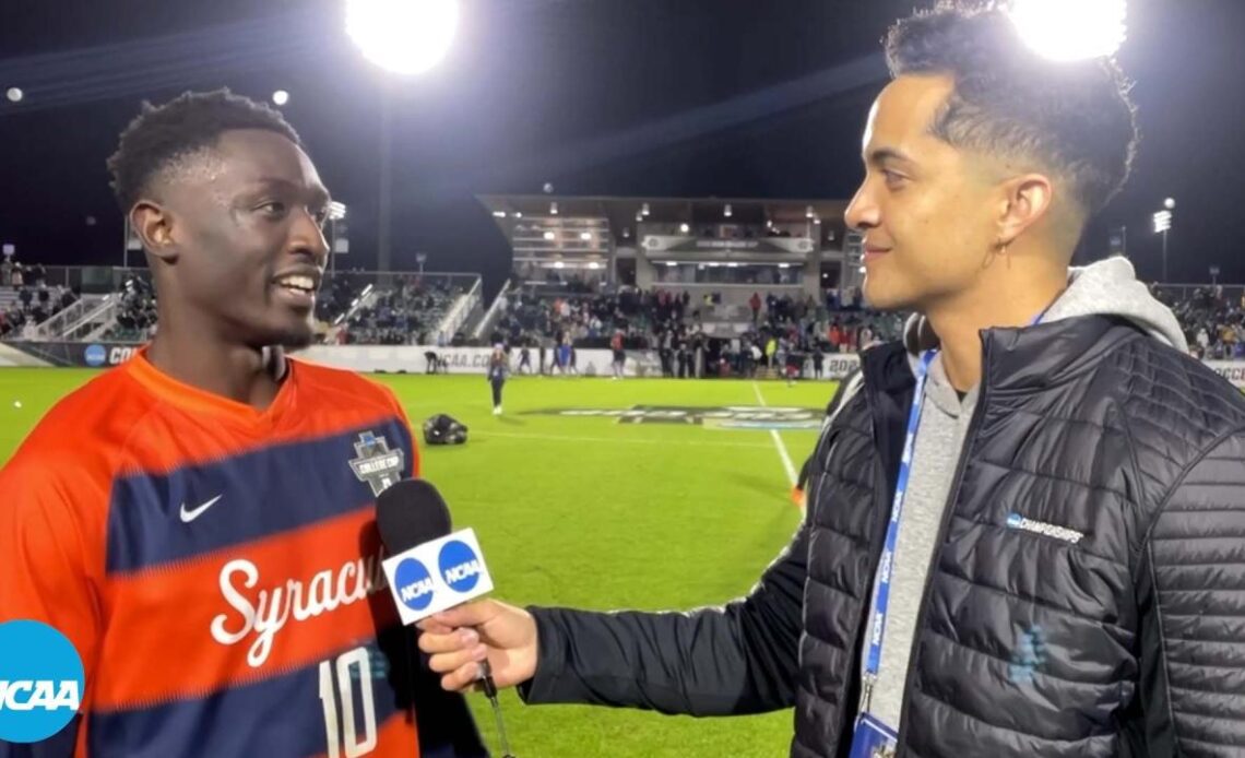 Syracuse's Nathan Opoku on his game-winning assist in the 2022 Men's College Cup semifinals