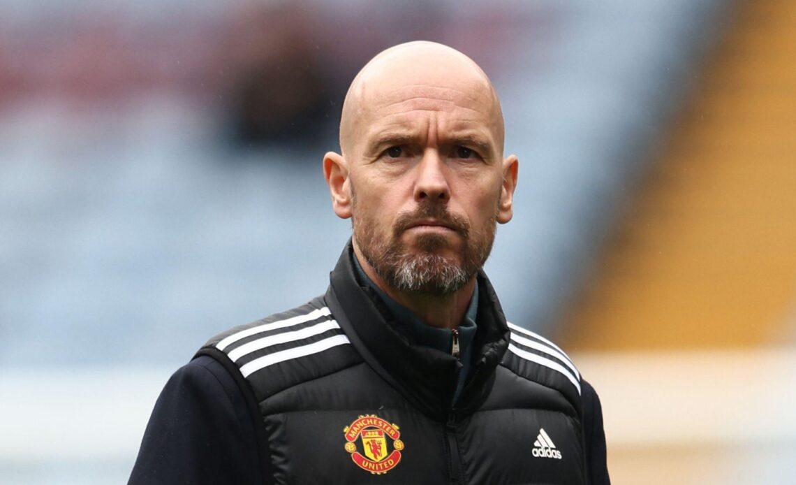 Man Utd boss Erik ten Hag looks unhappy