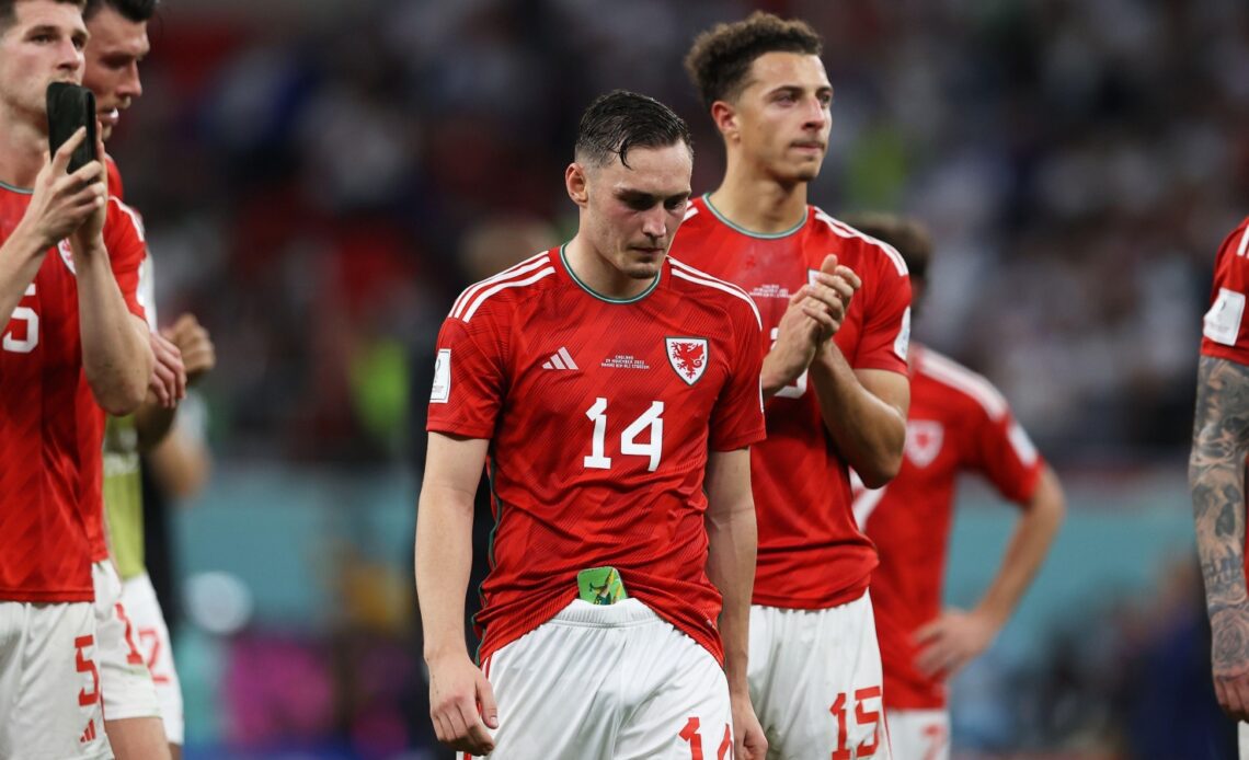 Connor Roberts looks dejected after Wales' World Cup exit
