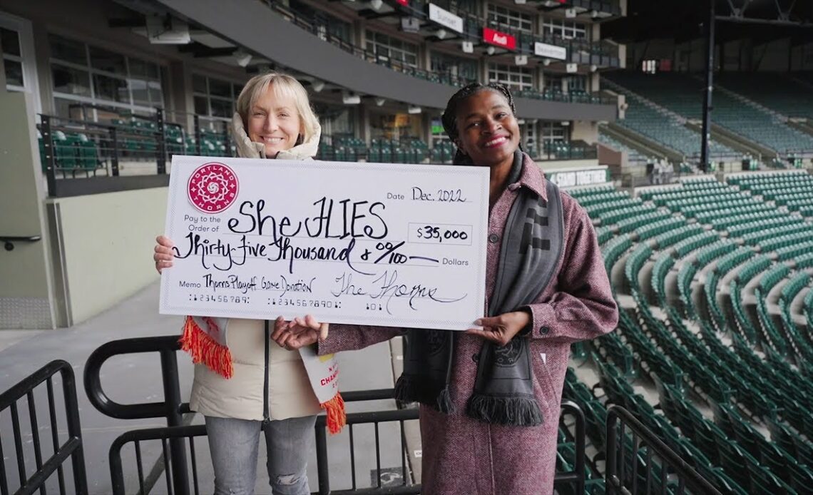 Thorns deliver good cheer, $140,000 in donations to nonprofits