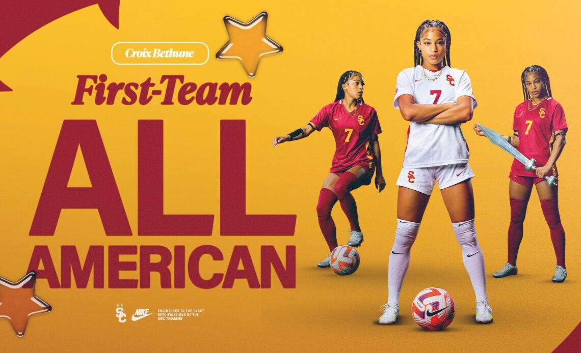 USC Women's Soccer's Croix Bethune Named to All-America First Team for Second Straight Season