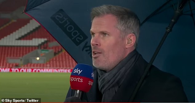Fellow pundit Jamie Carragher (above) echoed his thoughts, saying there are enough positive signs for Reds fans to get excited about the Uruguayan, who joined this summer from Benfica