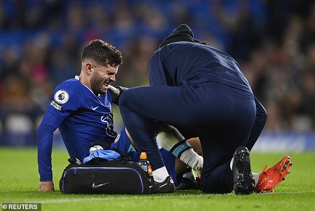As well as Sterling, American winger Pulisic also suffered an injury in the first half for Chelsea
