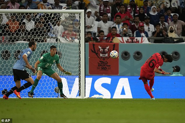 Hwang appeared in all four of South Korea's World Cup games but did not breach the goal