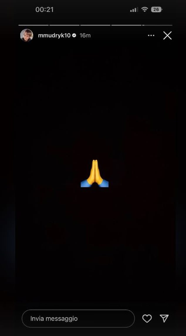 He then put a praying emoji on Instagram in response to reports of Arsenal's latest bid for him