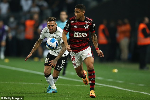 The club are also poised to add midfielder Joao Gomes (right) in a £15m deal from Flamengo