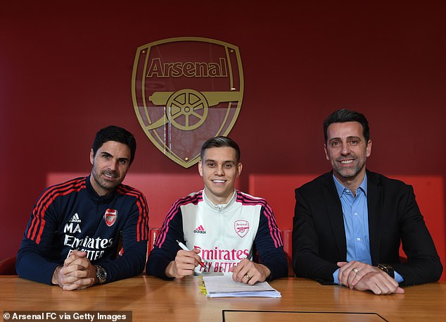 Arteta and Edu both outlined their delight at completing the signing of the 28-year-old forward