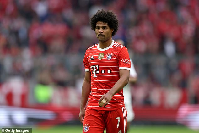 Bayern Munich's Serge Gnabry currently occupies the number seven shirt for Bayern Munich