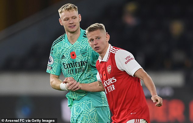 Aaron Ramsdale admitted to being shocked by Oleksandr Zinchenko's move to Arsenal
