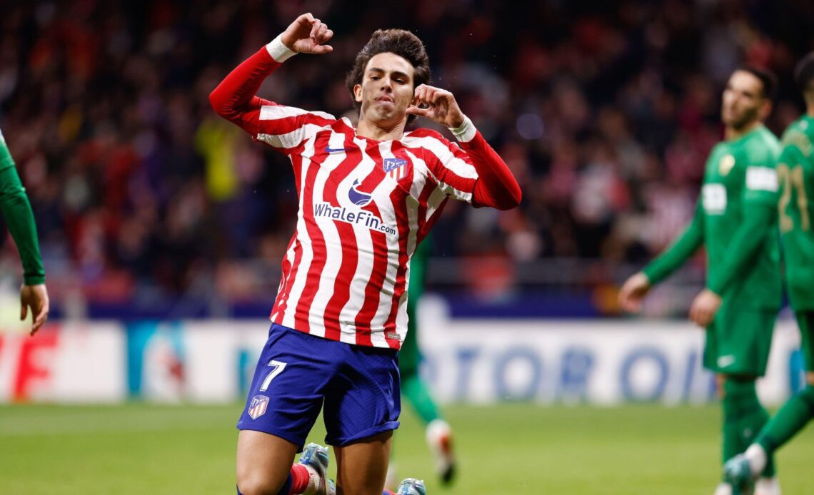 Arsenal target Joao Felix celebrates scoring a goal