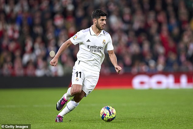 Marco Asensio's future is uncertain beyond the summer when his Real Madrid deal expires