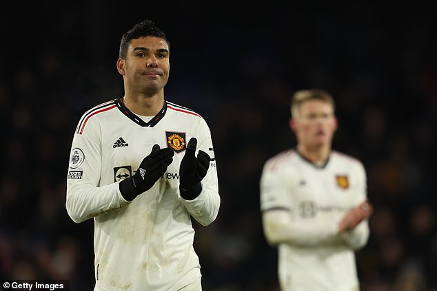 Manchester United will be without midfielder Casemiro for their game at Arsenal on Sunday