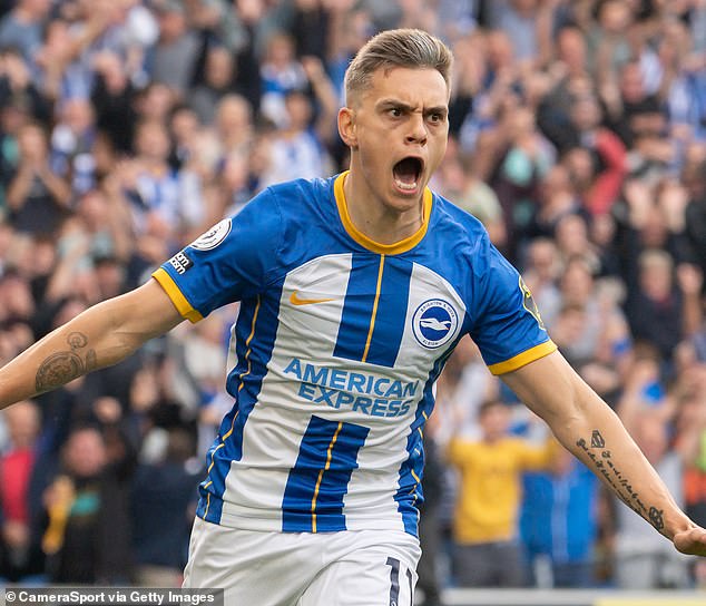 Leandro Trossard has been left out of Brighton training following concerns over his attitude