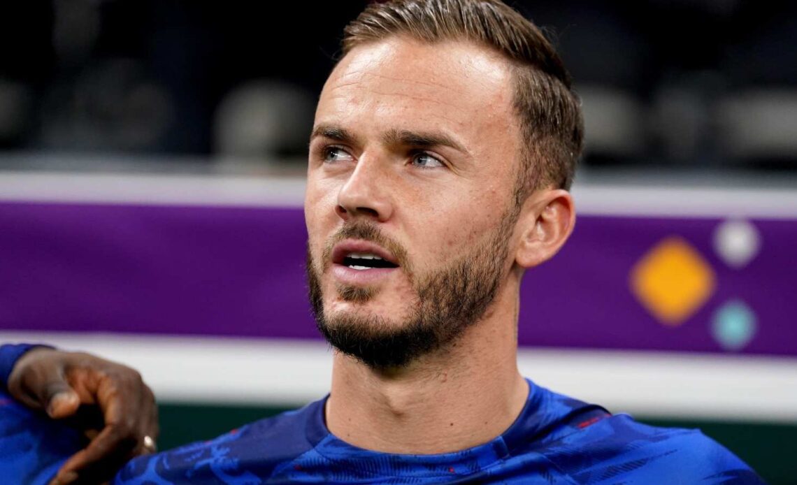 Reported Newcastle target James Maddison prior to a World Cup match